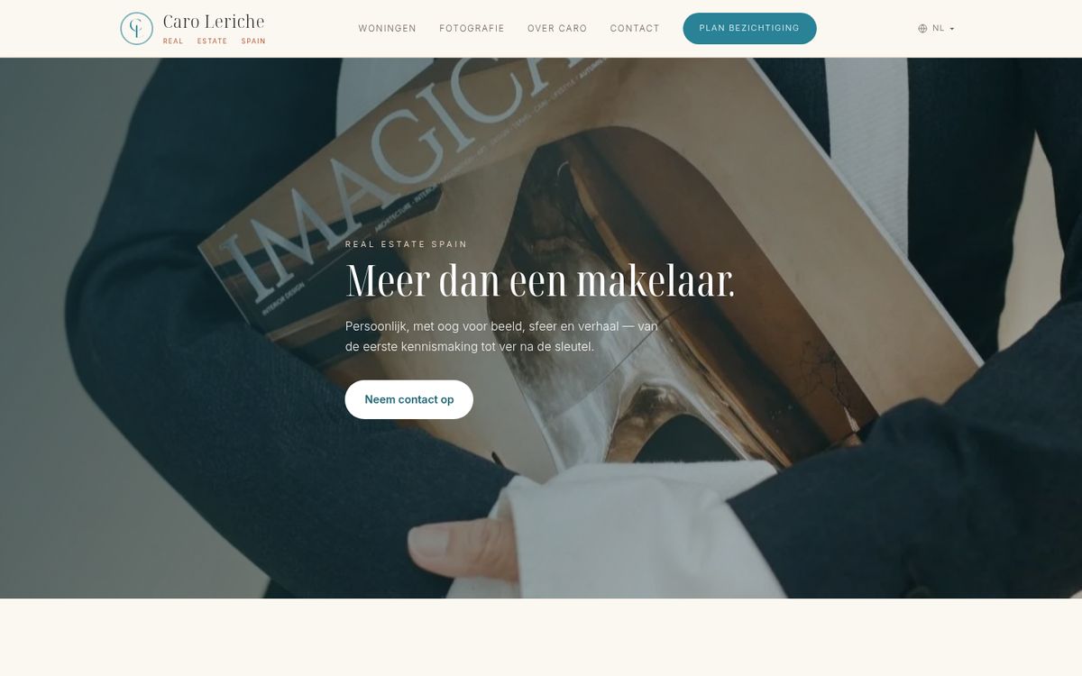 Screenshot van Caro Leriche Real Estate Spain